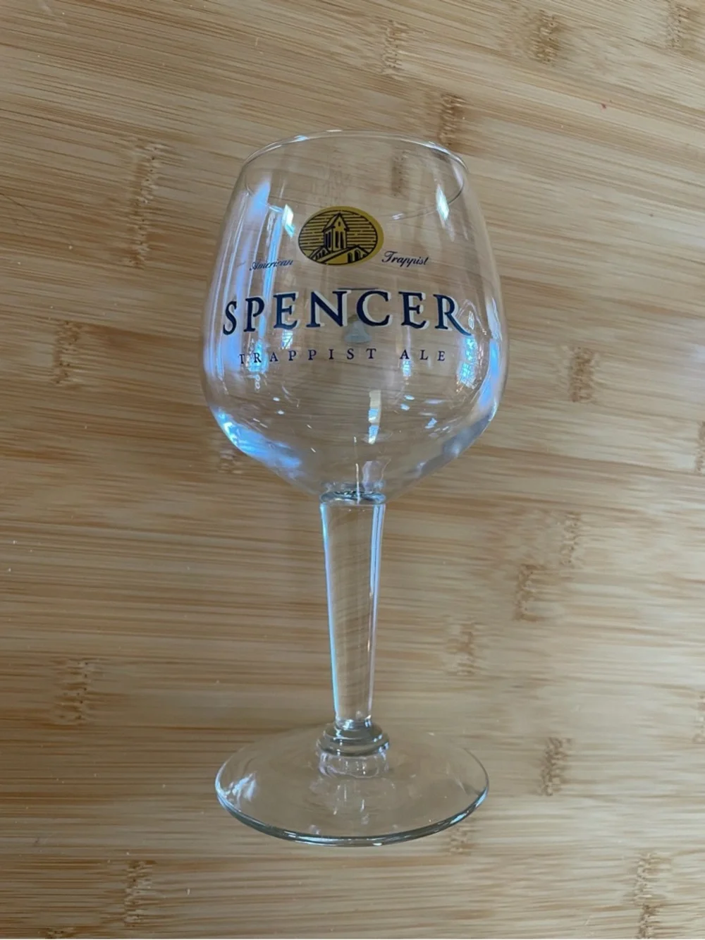 Spencer's Branded Clear Glass Trappist Ale Goblets - Set of 3